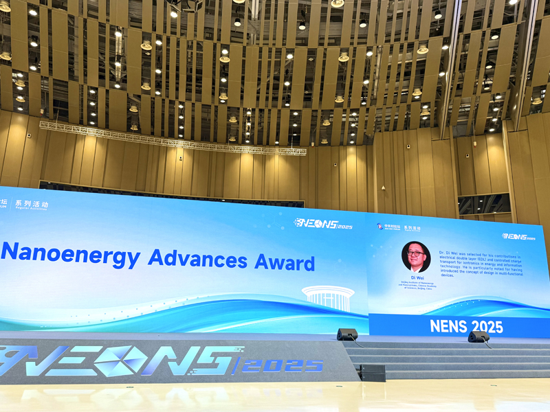 中国科学院魏迪教授荣获2025年先进纳米能源奖